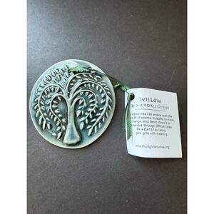 Mud Girls Studio Ornament Ceramic Pottery Tree Of Life Handcrafted Artisan New